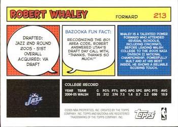2005-06 Bazooka #213 Robert Whaley Back