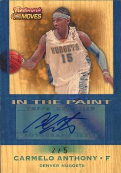 2007-08 Topps Trademark Moves - Ink Blue #TI-CA Carmelo Anthony Front