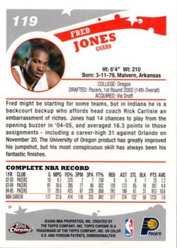 2005-06 Topps Chrome #119 Fred Jones Back