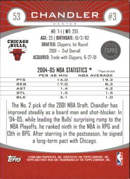 2005-06 Topps First Row #53 Tyson Chandler Back