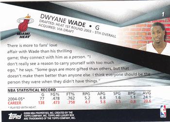 2005-06 Topps Luxury Box #1 Dwyane Wade Back