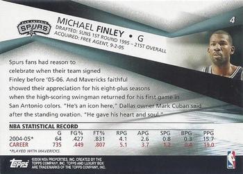 2005-06 Topps Luxury Box #4 Michael Finley Back