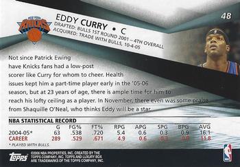 2005-06 Topps Luxury Box #48 Eddy Curry Back