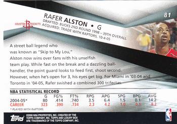 2005-06 Topps Luxury Box #81 Rafer Alston Back