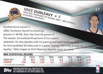 2005-06 Topps Luxury Box #97 Mike Dunleavy Back