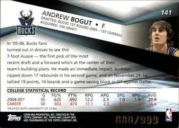 2005-06 Topps Luxury Box #141 Andrew Bogut Back