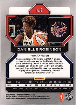 2022 Panini Prizm WNBA #5 Danielle Robinson Back