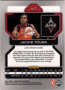 2022 Panini Prizm WNBA #7 Jackie Young Back