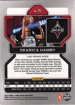 2022 Panini Prizm WNBA #15 Dearica Hamby Back