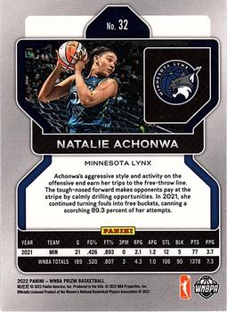 2022 Panini Prizm WNBA #32 Natalie Achonwa Back