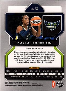 2022 Panini Prizm WNBA #48 Kayla Thornton Back