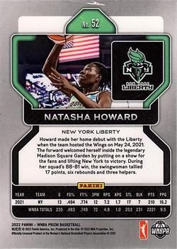 2022 Panini Prizm WNBA #52 Natasha Howard Back