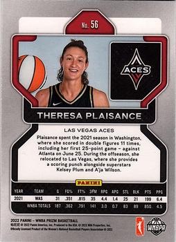 2022 Panini Prizm WNBA #56 Theresa Plaisance Back