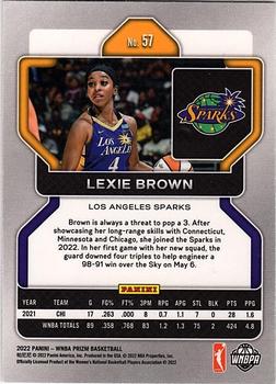 2022 Panini Prizm WNBA #57 Lexie Brown Back
