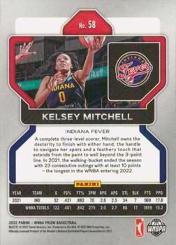 2022 Panini Prizm WNBA #58 Kelsey Mitchell Back