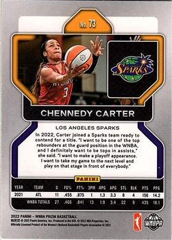 2022 Panini Prizm WNBA #73 Chennedy Carter Back