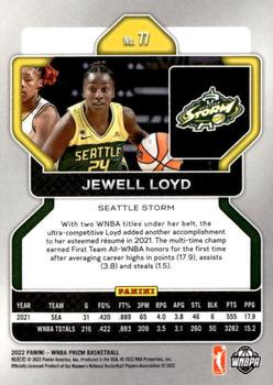 2022 Panini Prizm WNBA #77 Jewell Loyd Back