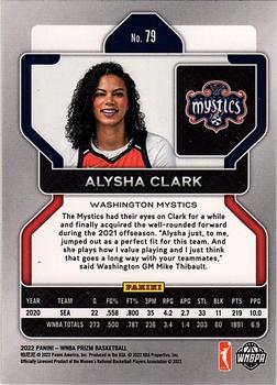 2022 Panini Prizm WNBA #79 Alysha Clark Back