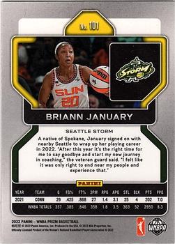 2022 Panini Prizm WNBA #101 Briann January Back
