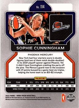 2022 Panini Prizm WNBA #114 Sophie Cunningham Back
