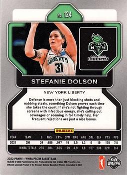 2022 Panini Prizm WNBA #124 Stefanie Dolson Back
