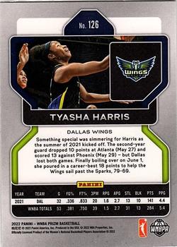 2022 Panini Prizm WNBA #126 Tyasha Harris Back