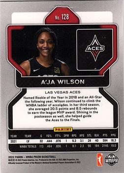 2022 Panini Prizm WNBA #128 A'ja Wilson Back