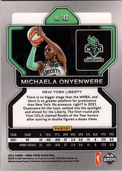 2022 Panini Prizm WNBA #140 Michaela Onyenwere Back