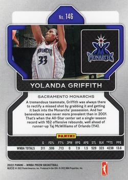 2022 Panini Prizm WNBA #146 Yolanda Griffith Back