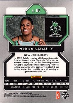 2022 Panini Prizm WNBA #185 Nyara Sabally Back