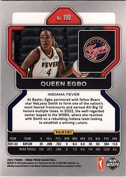 2022 Panini Prizm WNBA #190 Queen Egbo Back