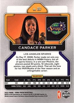 2022 Panini Prizm WNBA #197 Candace Parker Back