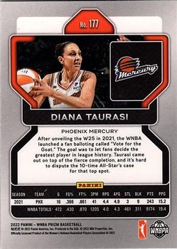 2022 Panini Prizm WNBA #177 Diana Taurasi Back