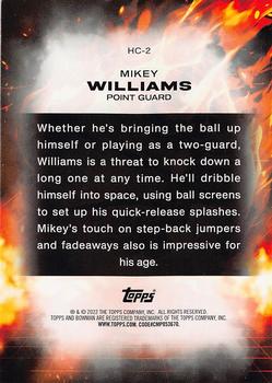 2021-22 Bowman University - Heat Check #HC-2 Mikey Williams Back