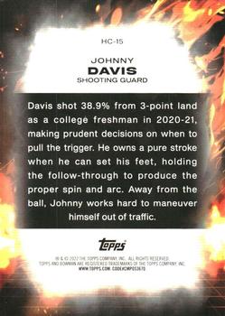 2021-22 Bowman University - Heat Check #HC-15 Johnny Davis Back
