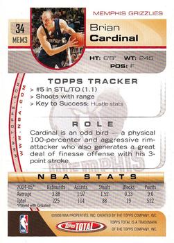 2005-06 Topps Total #34 Brian Cardinal Back