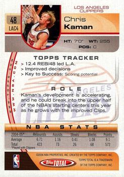 2005-06 Topps Total #48 Chris Kaman Back