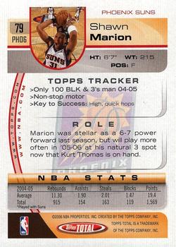 2005-06 Topps Total #79 Shawn Marion Back