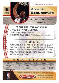 2005-06 Topps Total #96 Amare Stoudemire Back