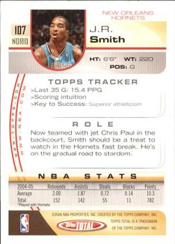 2005-06 Topps Total #107 J.R. Smith Back