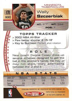 2005-06 Topps Total #171 Wally Szczerbiak Back