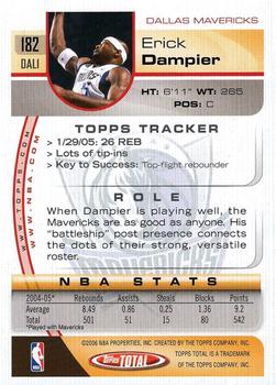 2005-06 Topps Total #182 Erick Dampier Back