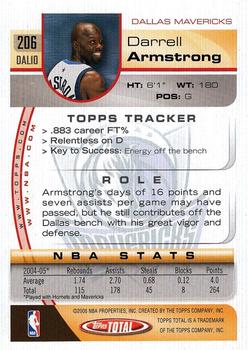 2005-06 Topps Total #206 Darrell Armstrong Back