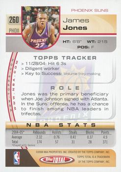 2005-06 Topps Total #260 James Jones Back