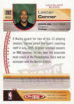 2005-06 Topps Total #392 Lester Conner Back