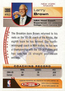 2005-06 Topps Total #399 Larry Brown Back