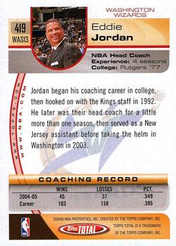 2005-06 Topps Total #419 Eddie Jordan Back