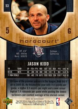 2005-06 Upper Deck Hardcourt #53 Jason Kidd Back
