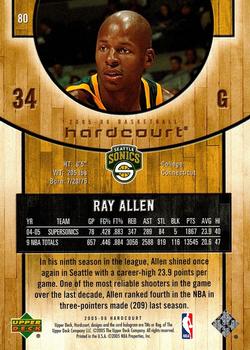 2005-06 Upper Deck Hardcourt #80 Ray Allen Back