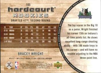 2005-06 Upper Deck Hardcourt #105 Bracey Wright Back